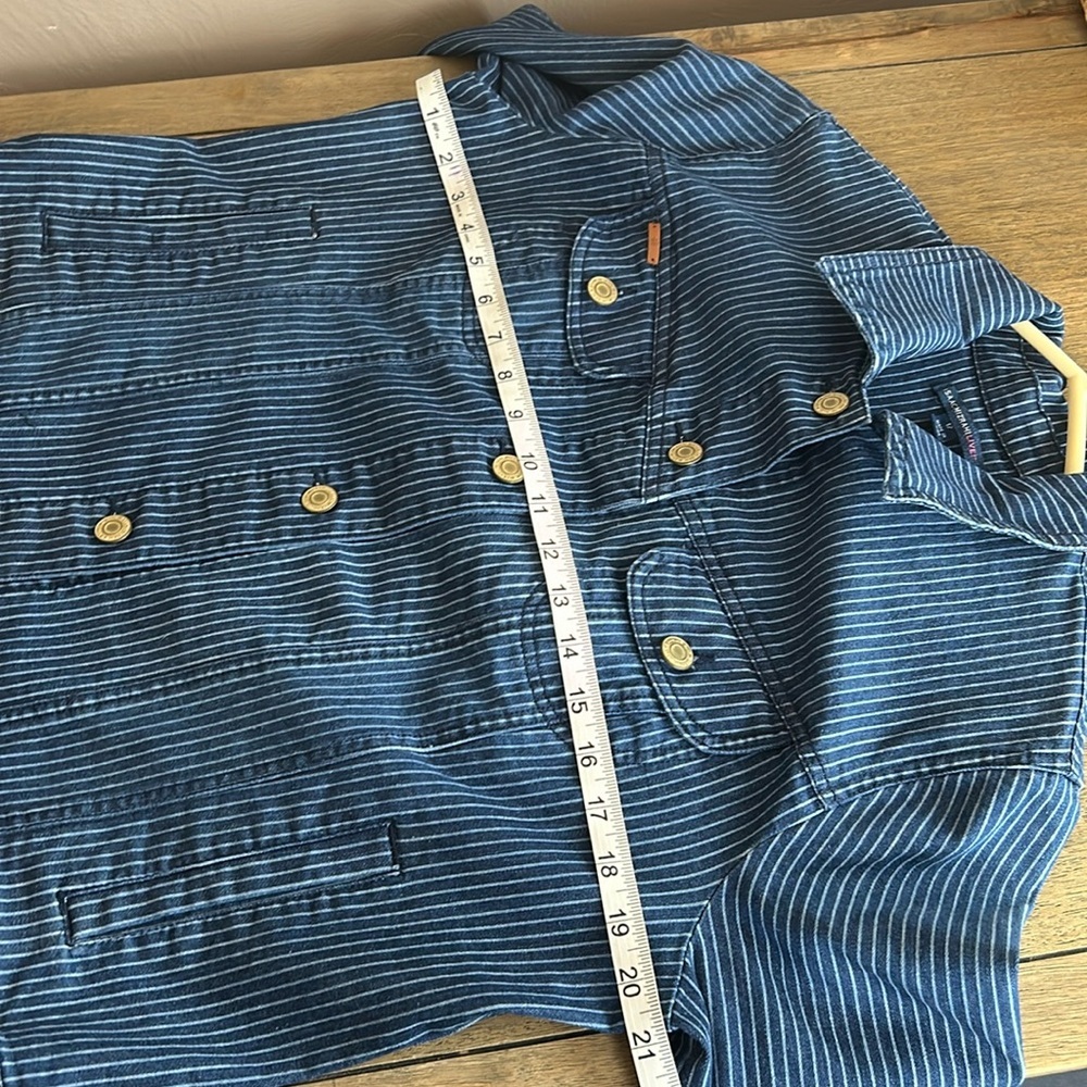 Vintage 90’s Isaac Mizrahi Tailored Denim Striped Women’s Jacket. Size 12. - Picture 7 of 8